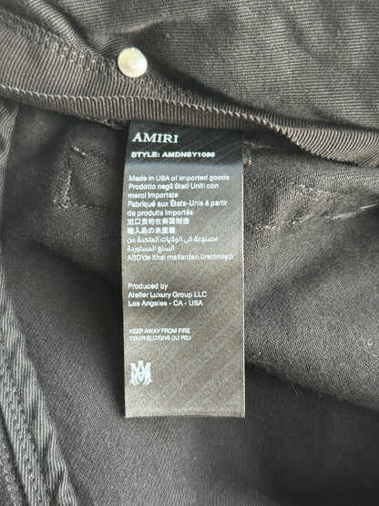 Amiri Black Script Logo Applique Jeans