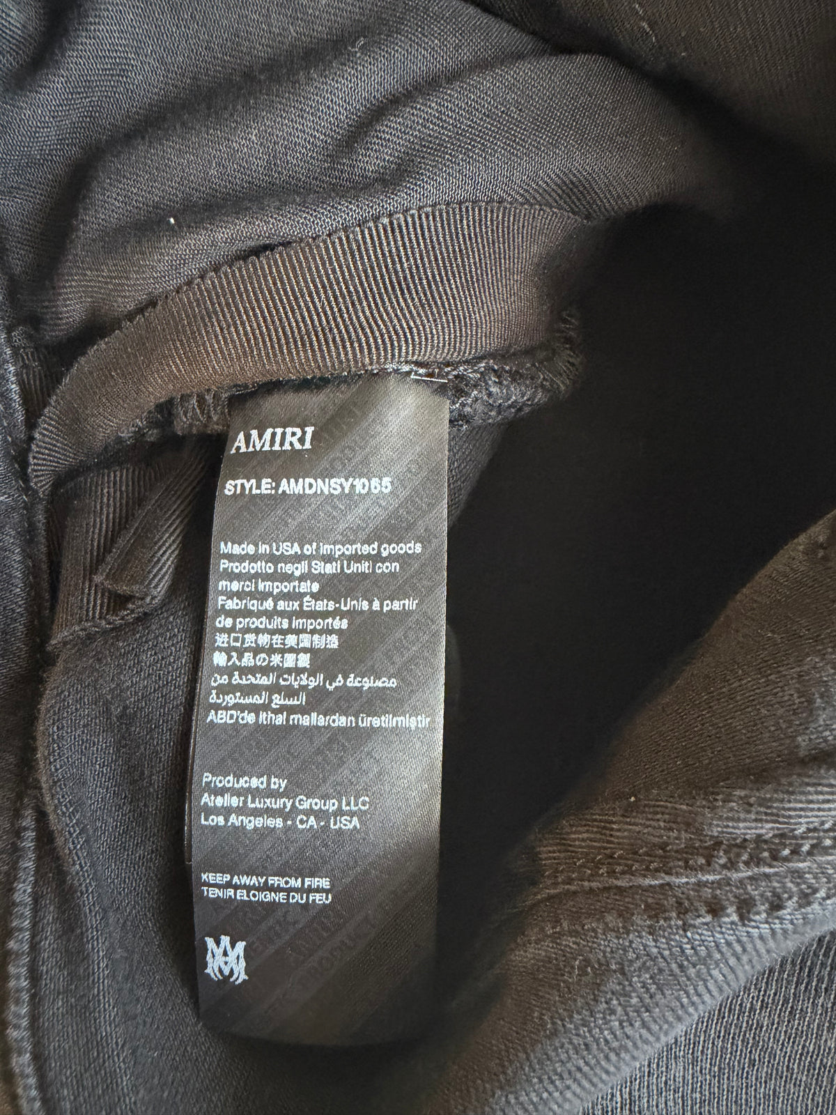 Amiri Vintage Black Dream Team MX1 Jeans