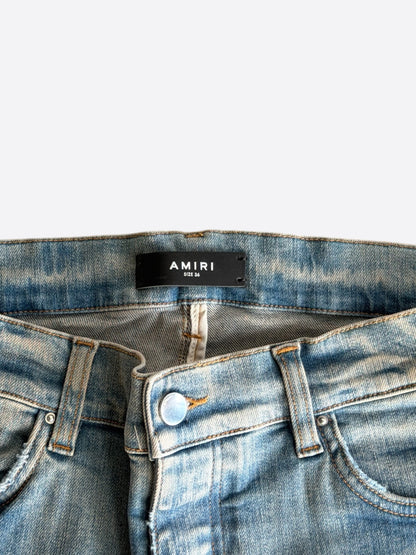 Amiri Clay Indigo Blue Snake Thrasher Jeans
