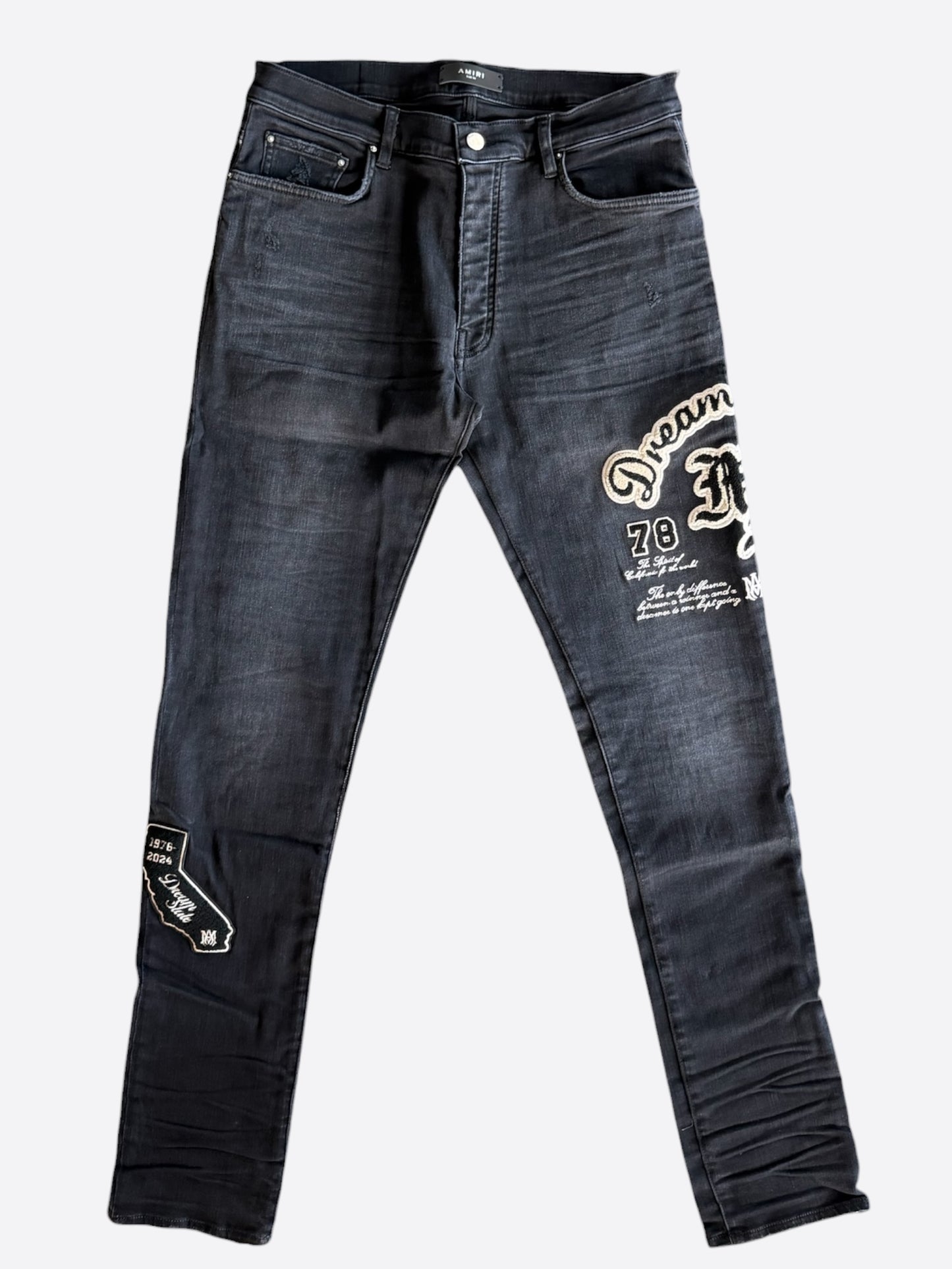 Amiri Vintage Black Dream Team MX1 Jeans