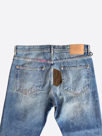 Enfants Riches Deprimes Blue Patchwork Flared Jeans