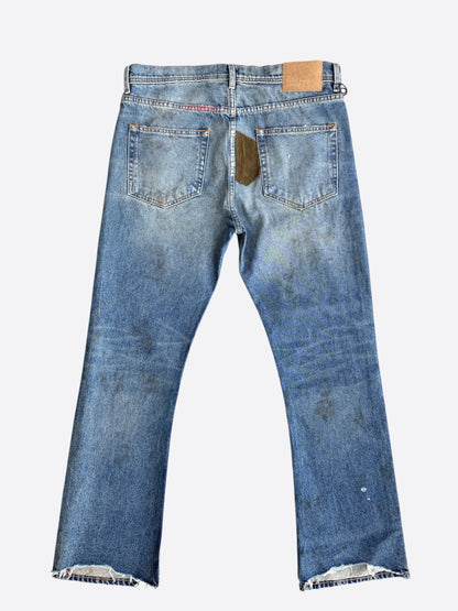Enfants Riches Deprimes Blue Patchwork Flared Jeans