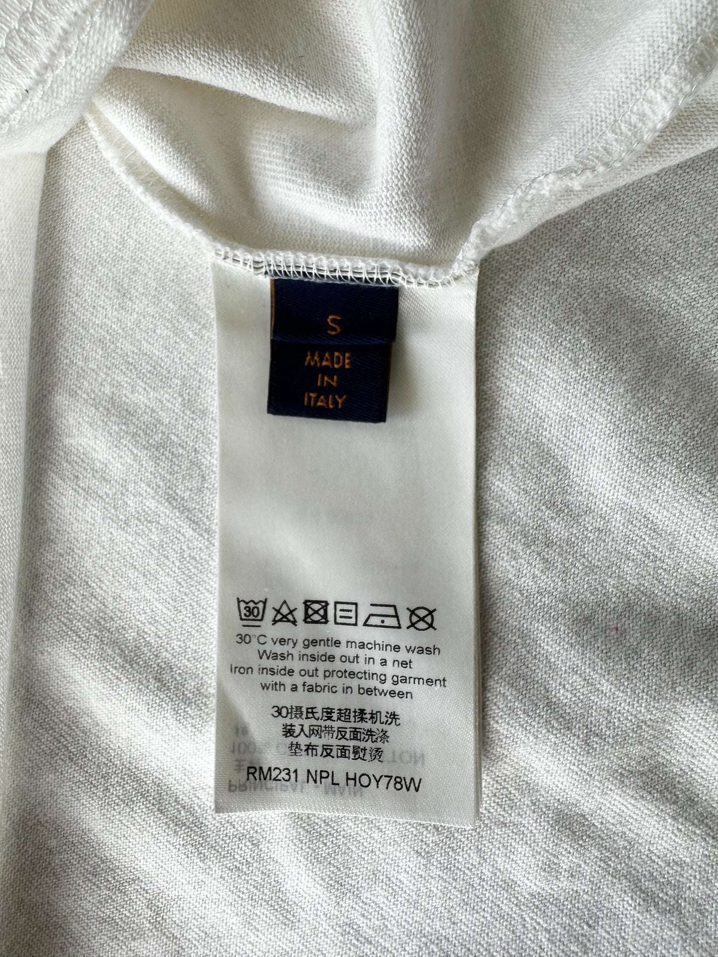 Louis Vuitton White Rainbow Logo T-Shirt