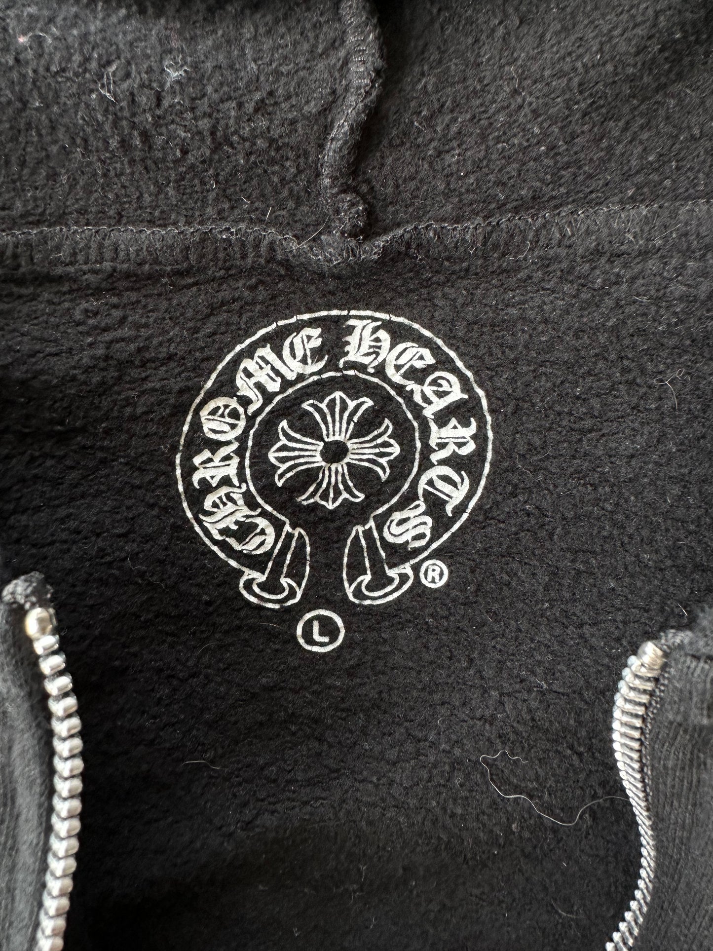 Chrome Hearts Black & White Dagger Zip Up Hoodie