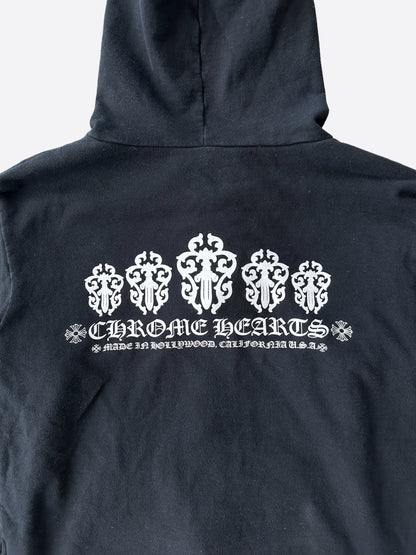 Chrome Hearts Black & White Dagger Zip Up Hoodie