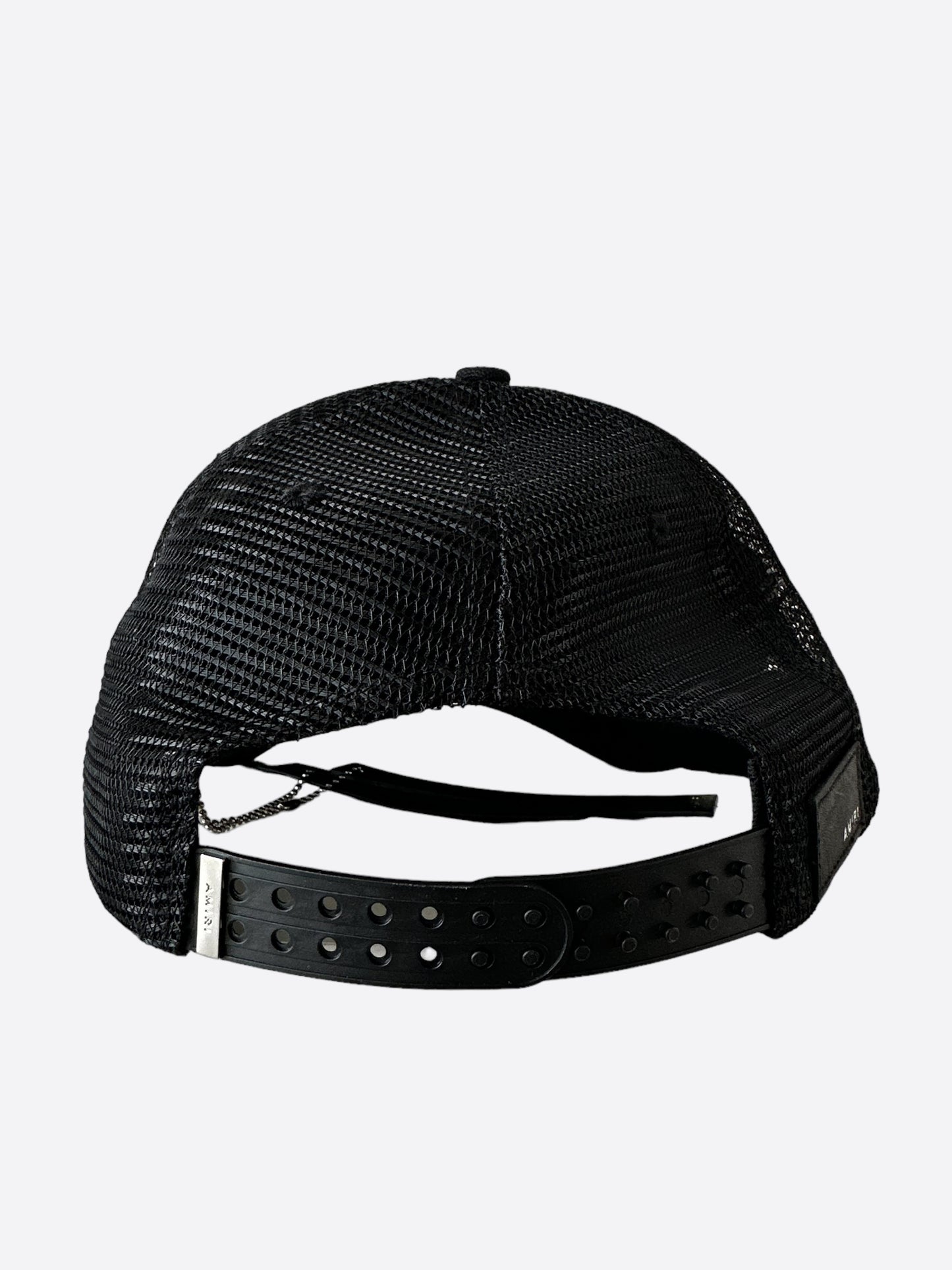 Amiri Black & White Rabbit Core Logo Trucker Hat