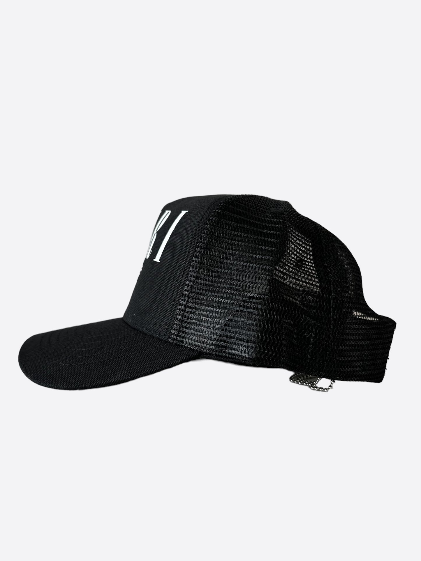 Amiri Black & White Rabbit Core Logo Trucker Hat