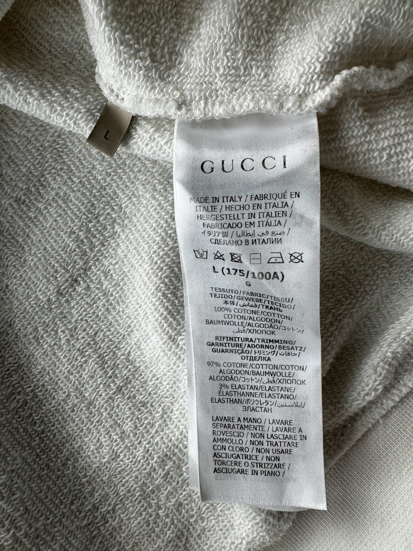 Gucci White Firenze Logo Hoodie