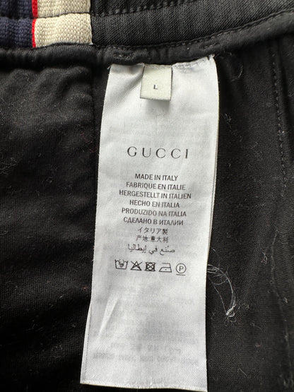 Gucci Black Logo Striped Trackpants