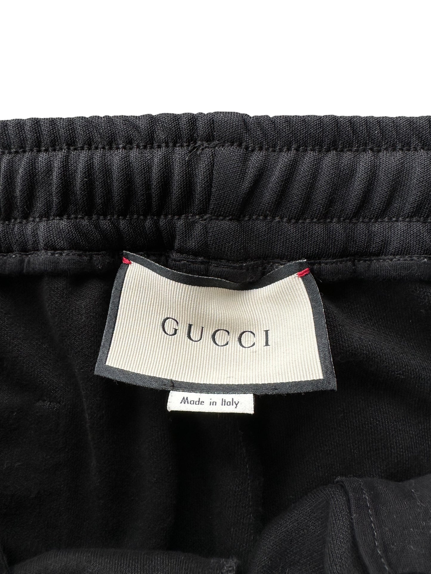 Gucci Black Logo Striped Trackpants