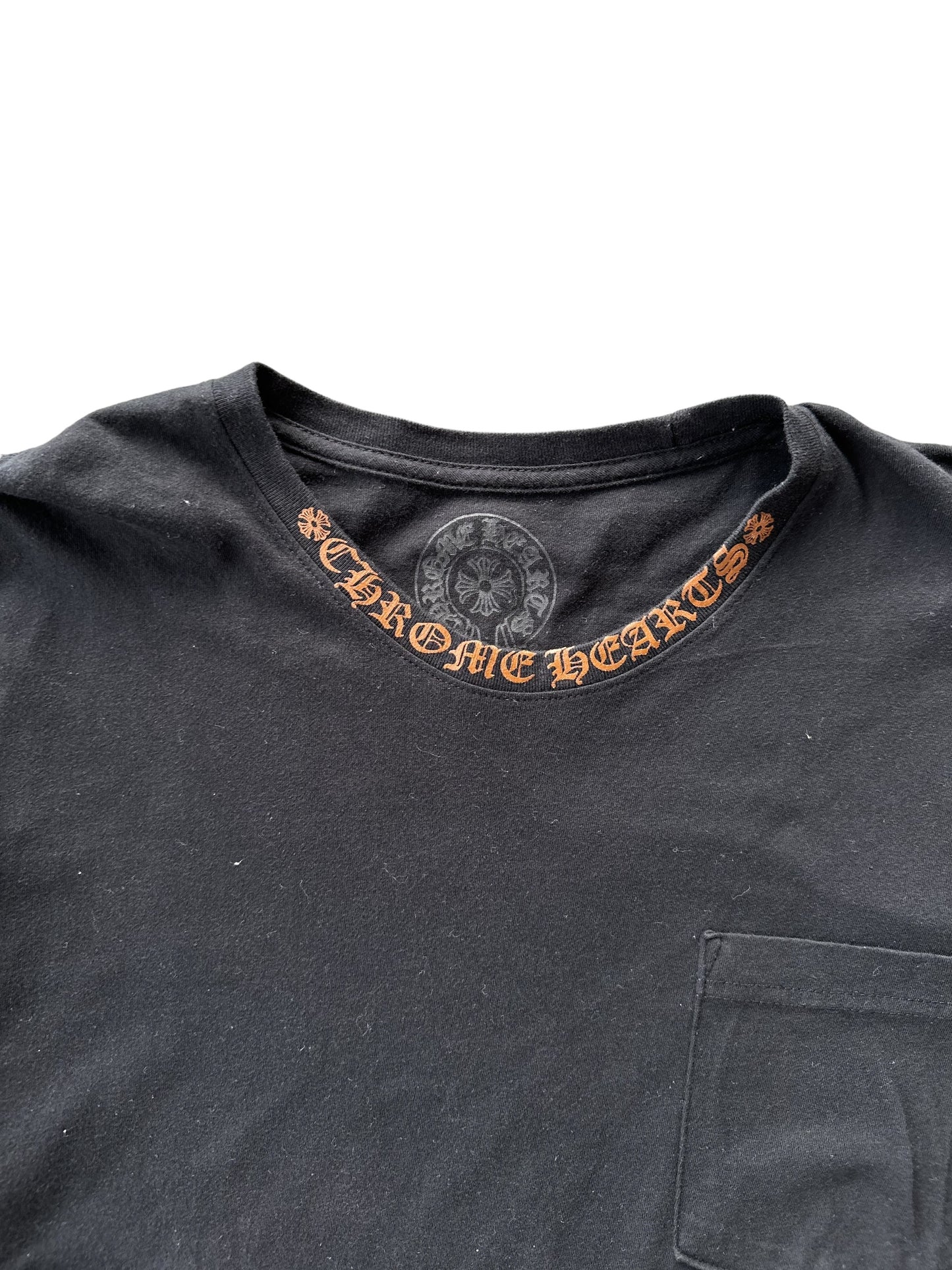 Chrome Hearts Black & Brown Neck Logo Longsleeve T-Shirt