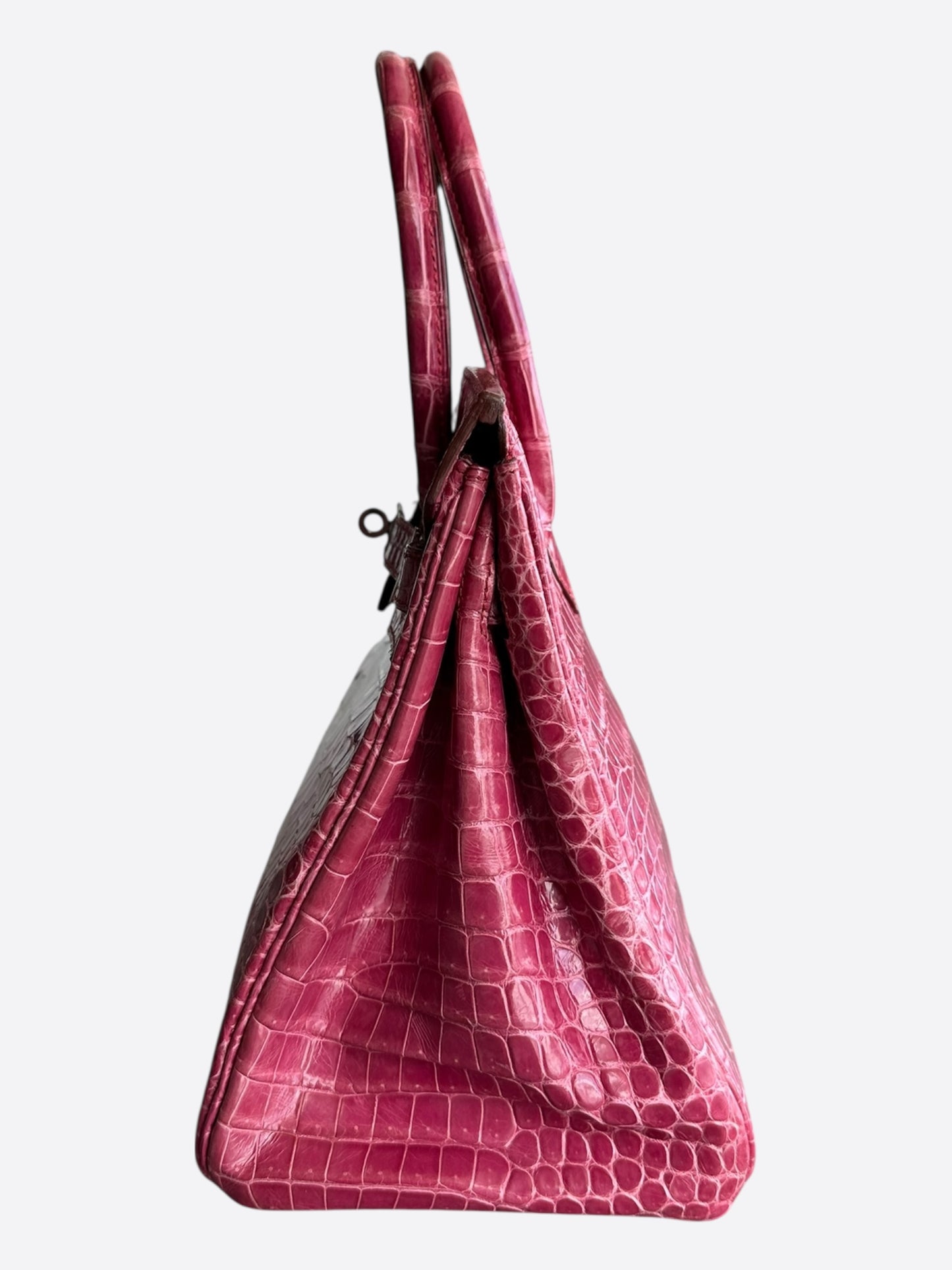 Hermes Pink Crocodile & Palladium Hardware Birkin 30