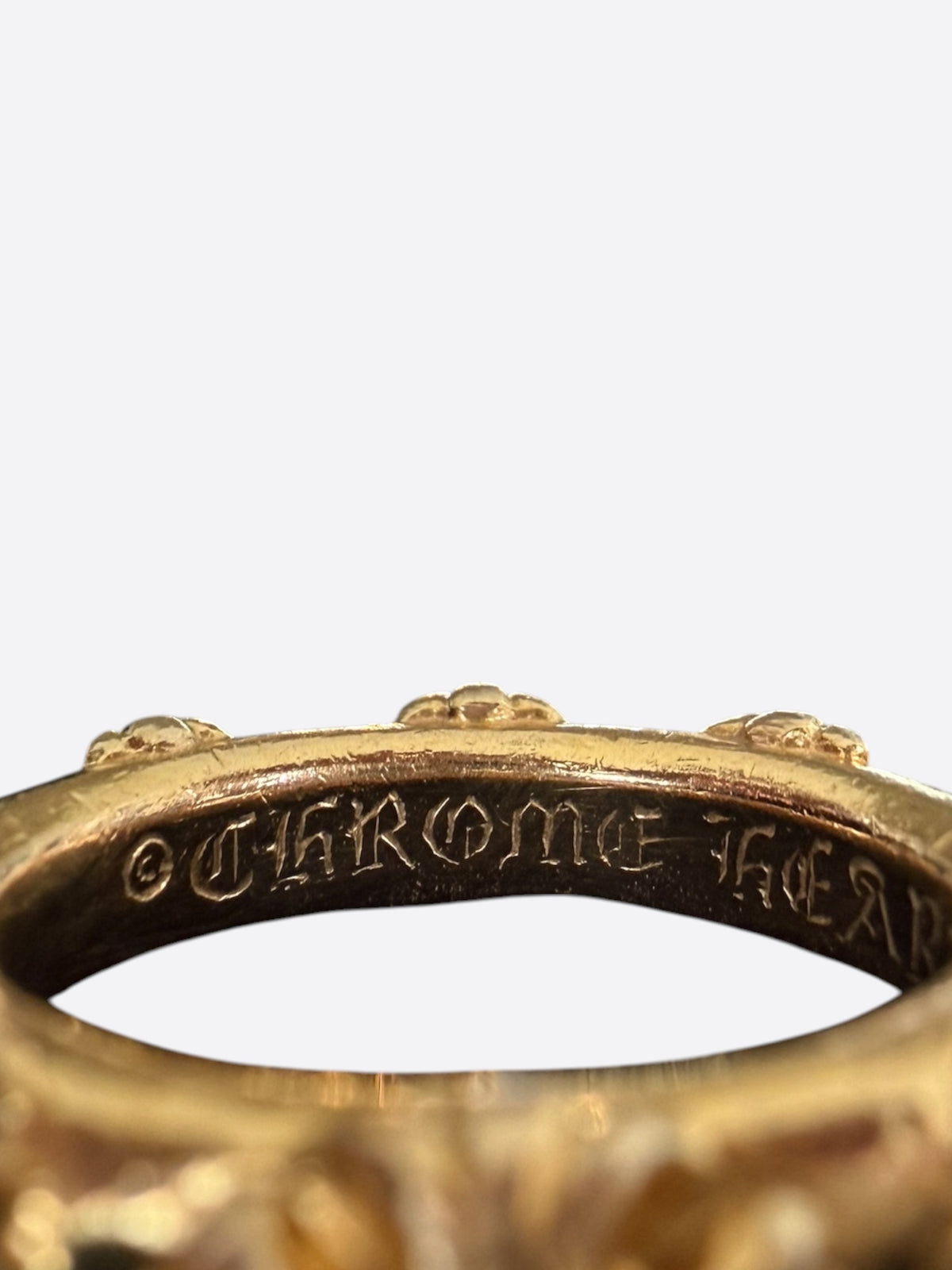 Chrome Hearts 22K Cross Vine Band Ring