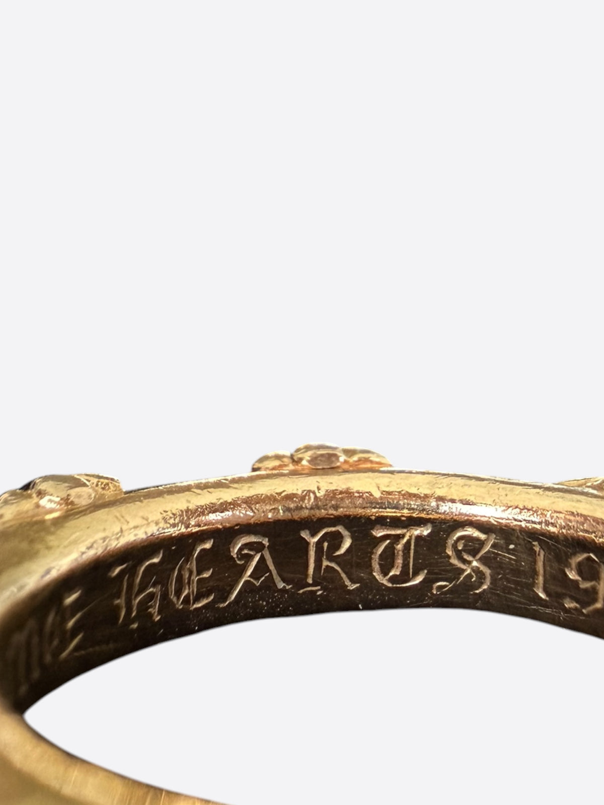 Chrome Hearts 22K Cross Vine Band Ring