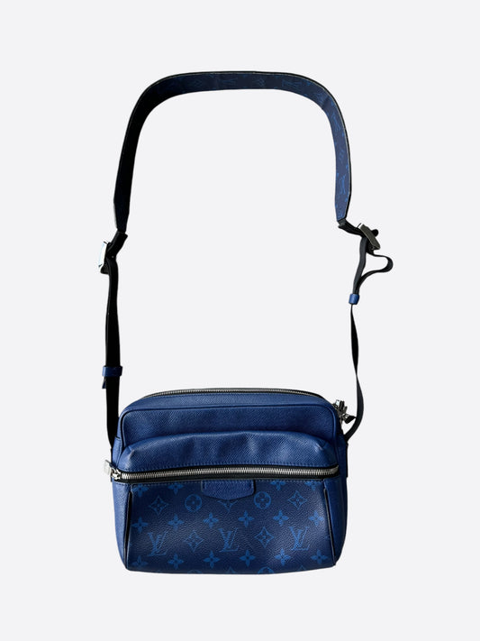 Louis Vuitton Blue Taigarama Monogram Outdoor Messenger Bag