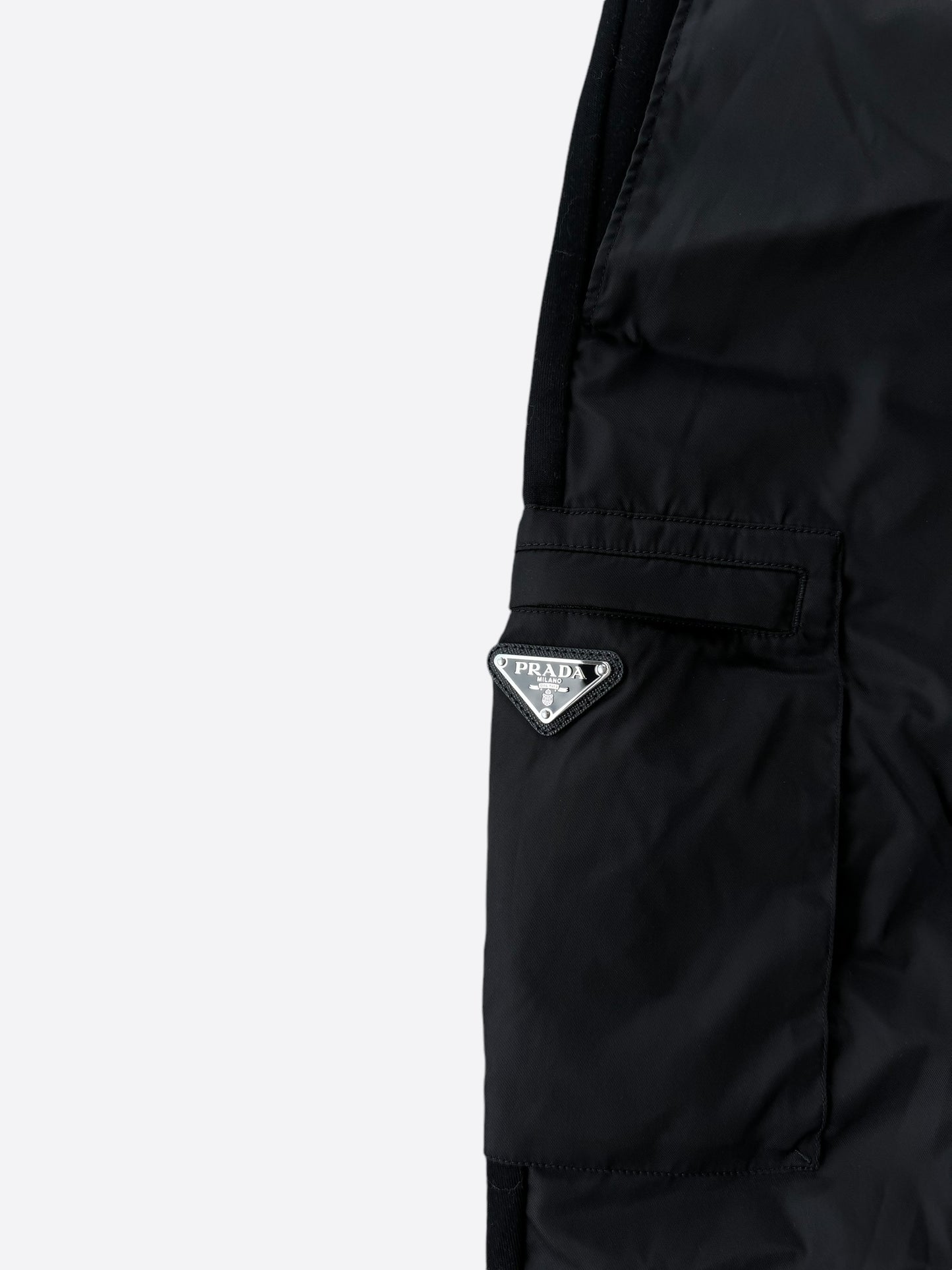 Prada Black Nylon Cargo Pants