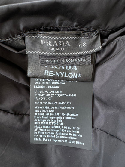 Prada Black Nylon Reversible Bomber Jacket