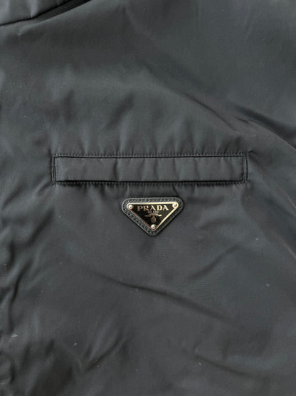 Prada Black Nylon Zip Up Hoodie