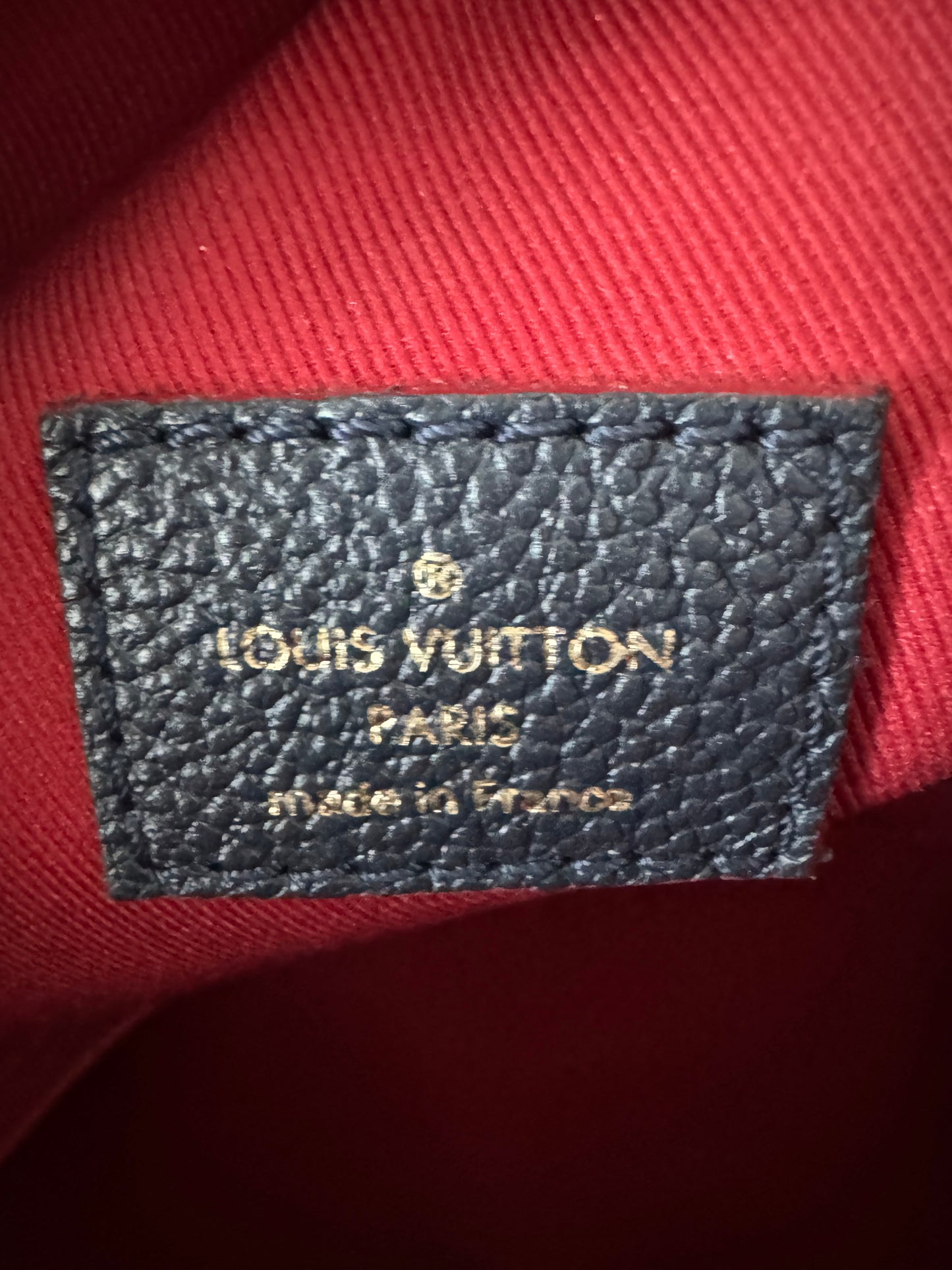 Louis Vuitton Navy & Red Empreinte Monogram Montaigne MM