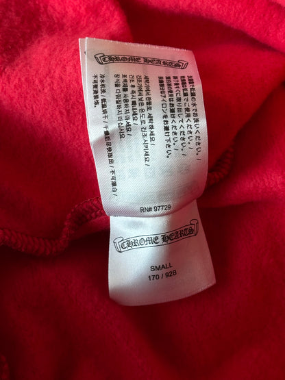 Chrome Hearts Red & White Scroll Logo Hoodie