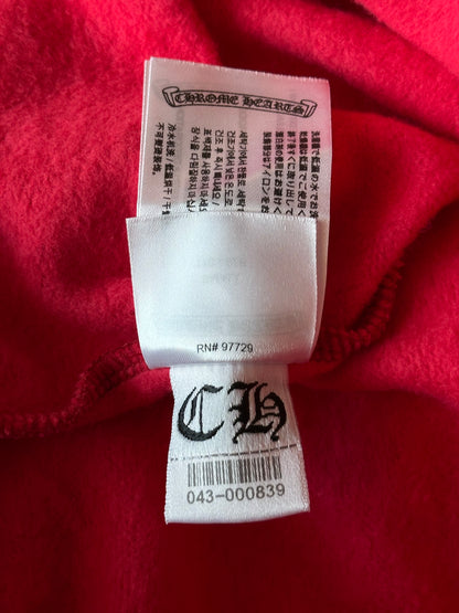 Chrome Hearts Red & White Scroll Logo Hoodie