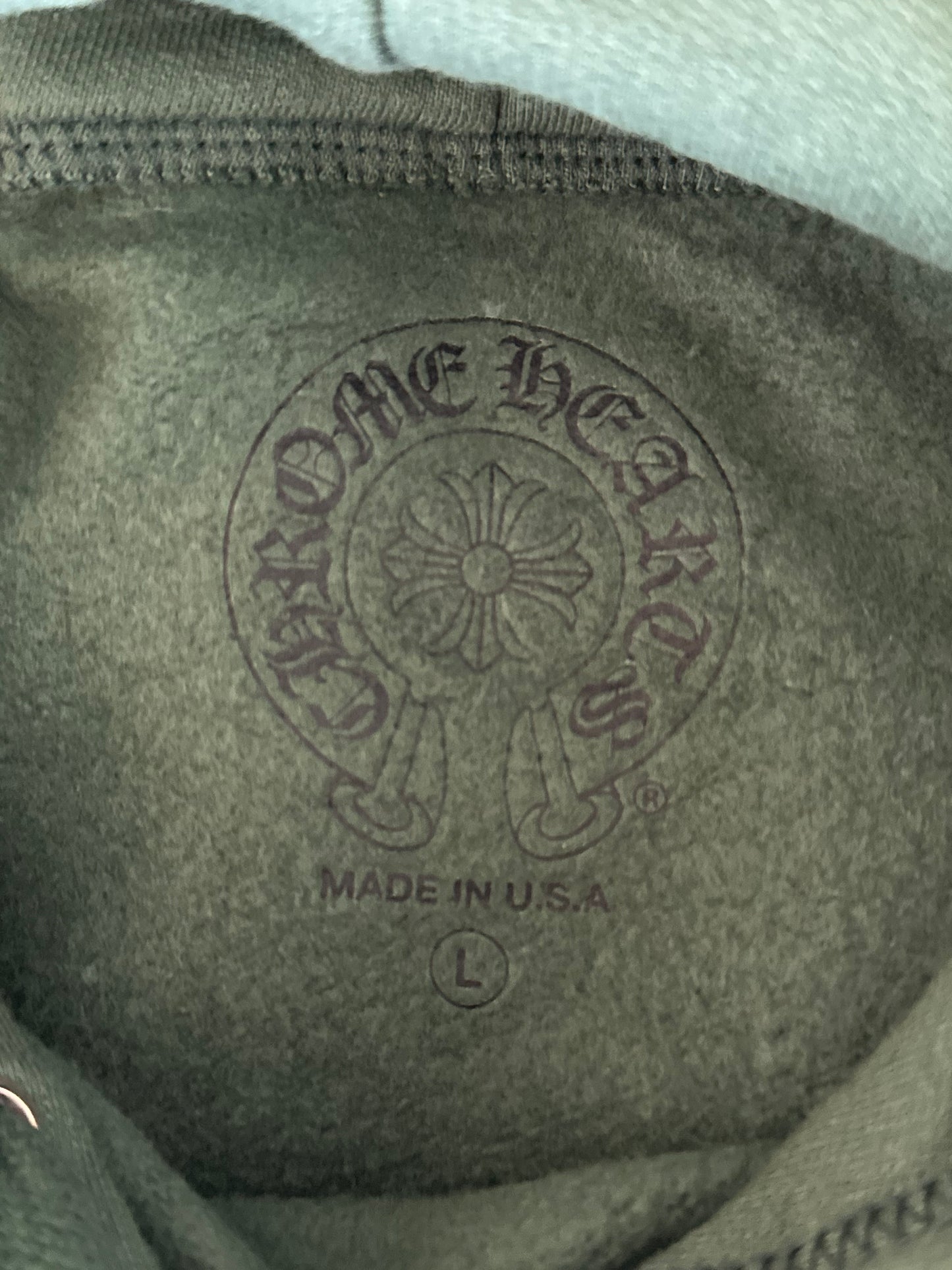 Chrome Hearts Green & Yellow T-Bar Logo Hoodie