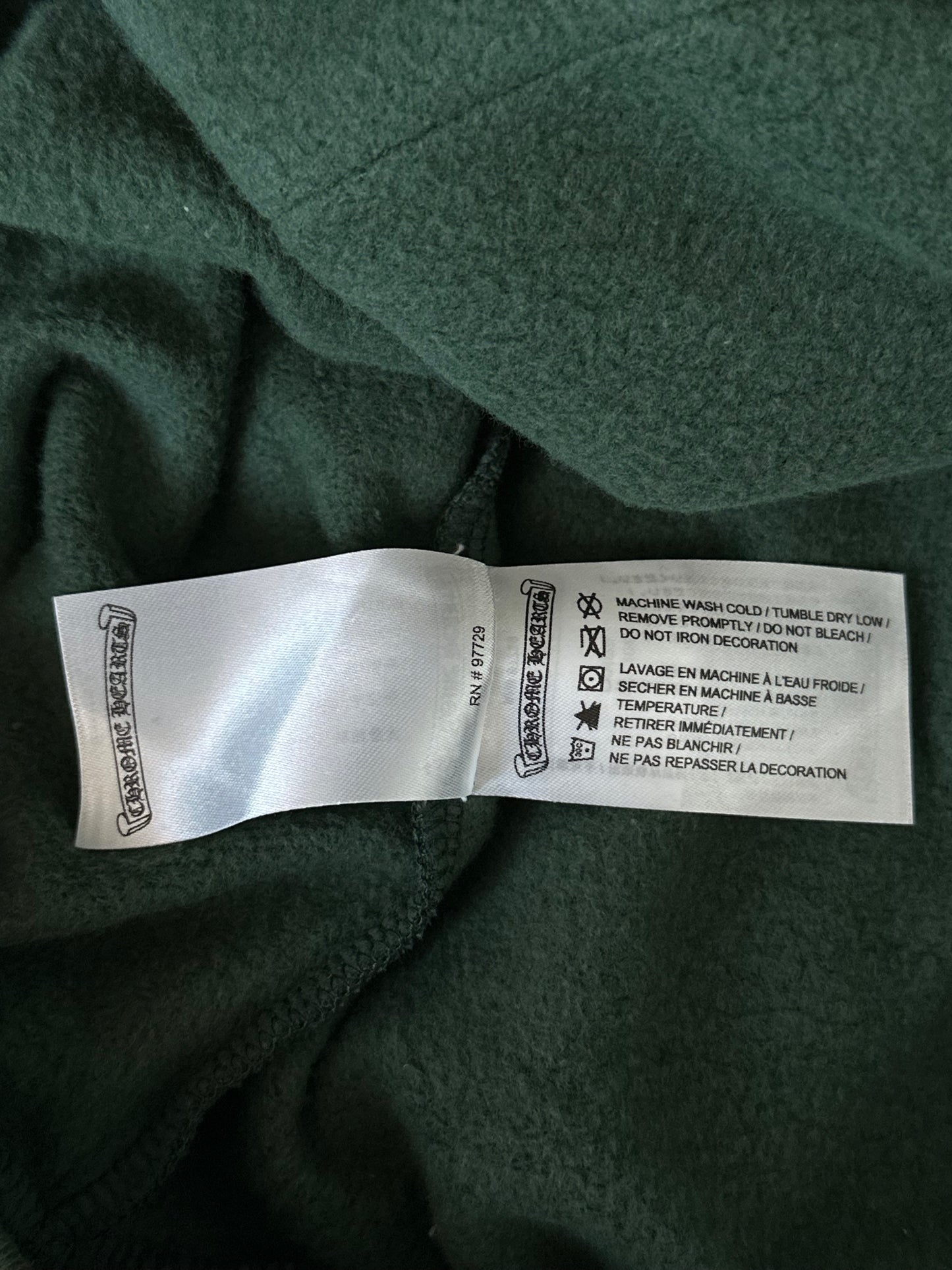 Chrome Hearts Green & Yellow T-Bar Logo Hoodie