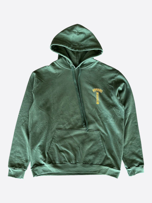 Chrome Hearts Green & Yellow T-Bar Logo Hoodie