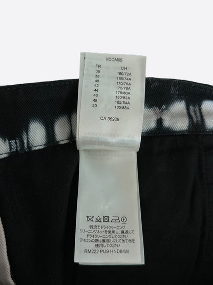 Louis Vuitton Black & Cream Tie-Dye Monogram Carpenter Pants