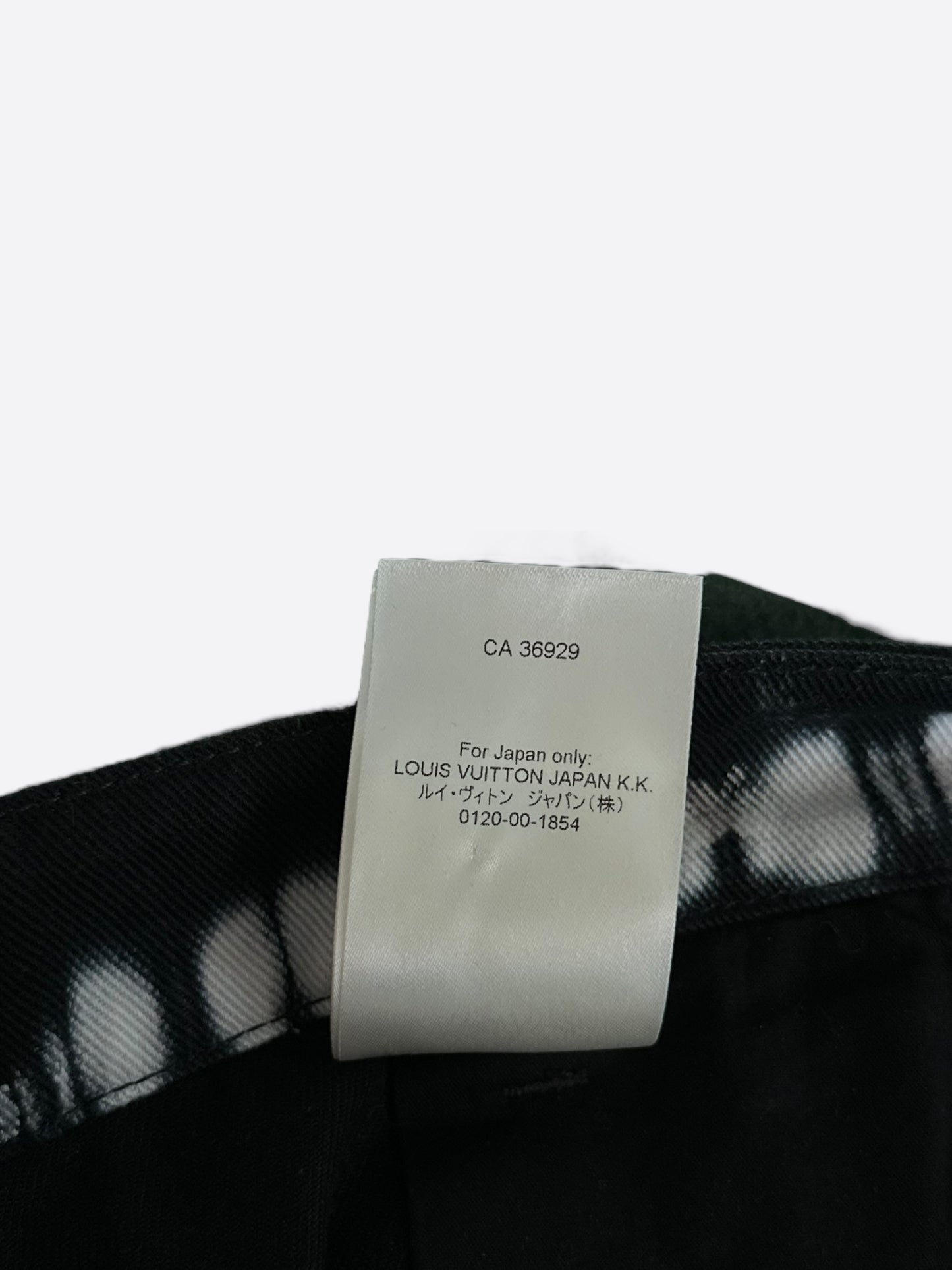 Louis Vuitton Black & Cream Tie-Dye Monogram Carpenter Pants