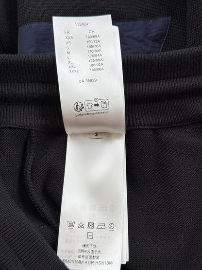 Louis Vuitton Black & Blue Logo Panelled Sweatpants