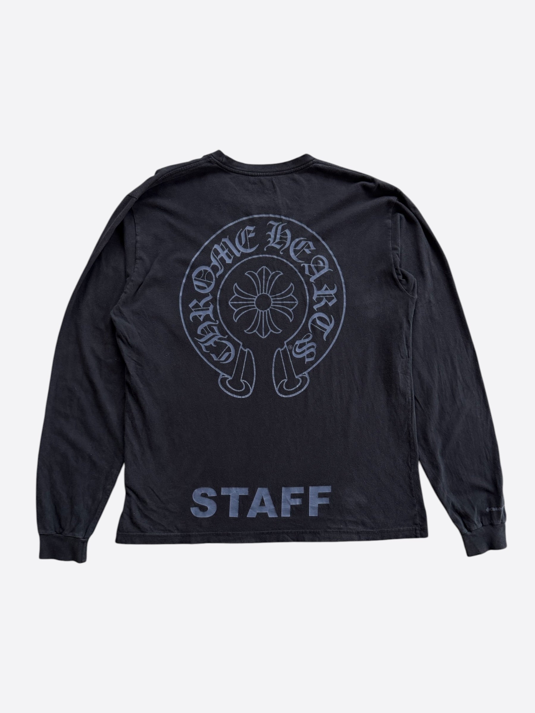 Chrome Hearts Navy & Red Triple Cross Patch Paper Jam Quarter Zip