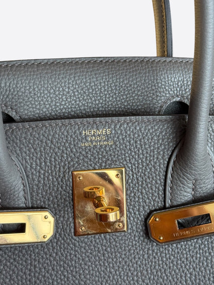 Hermes Gris Misty Togo & Gold Hardware Birkin 30