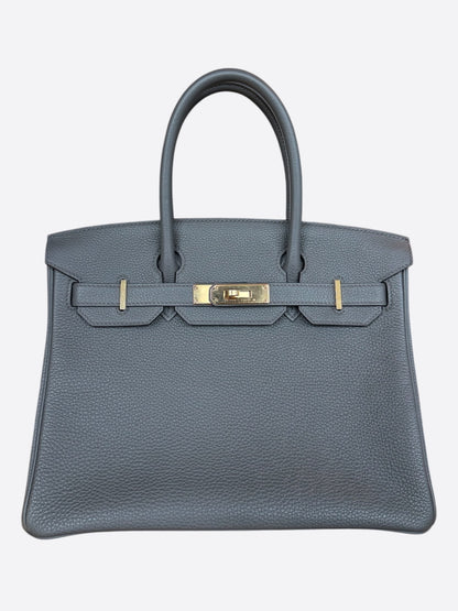 Hermes Gris Misty Togo & Gold Hardware Birkin 30