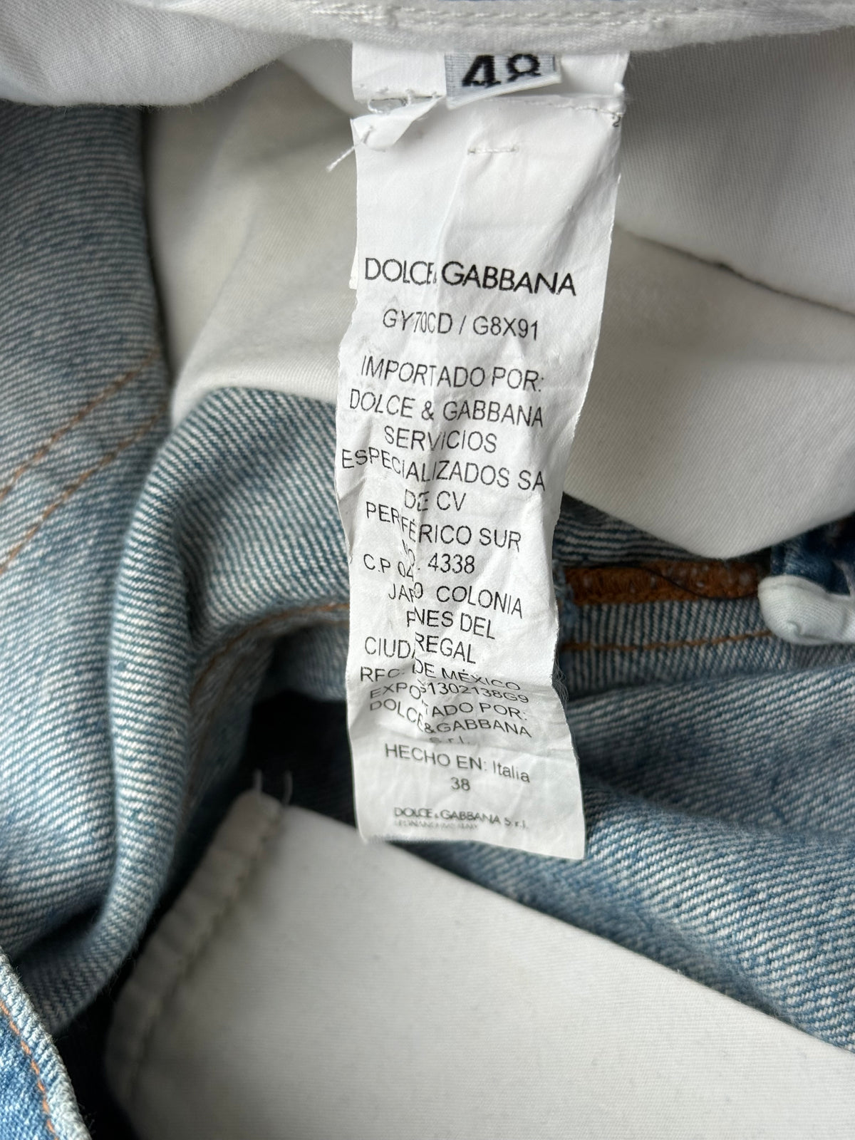 Dolce & Gabbana Blue Distressed Denim Jeans