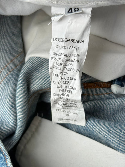 Dolce & Gabbana Blue Distressed Denim Jeans