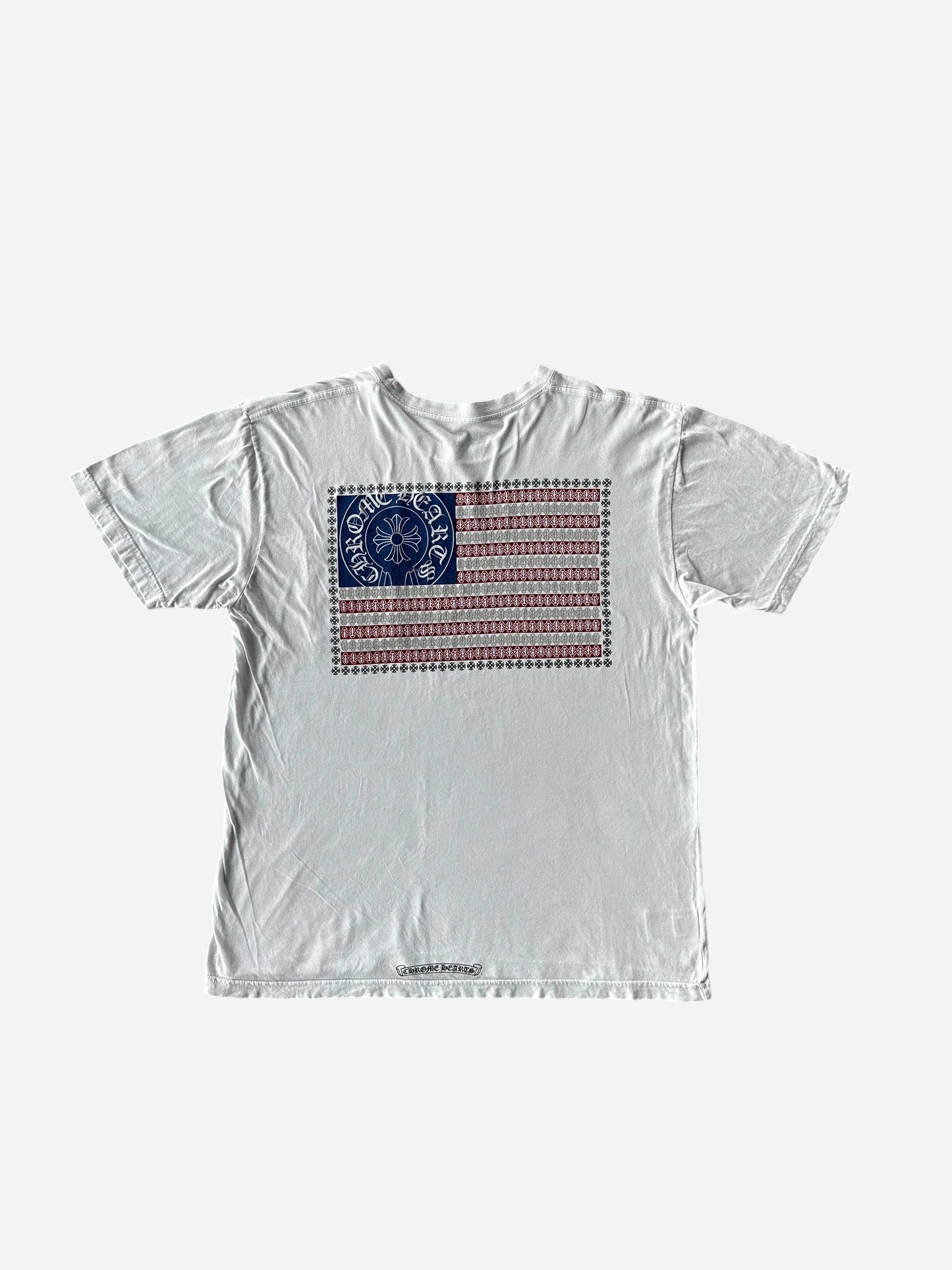 Chrome Hearts White Dagger USA Flag T-Shirt