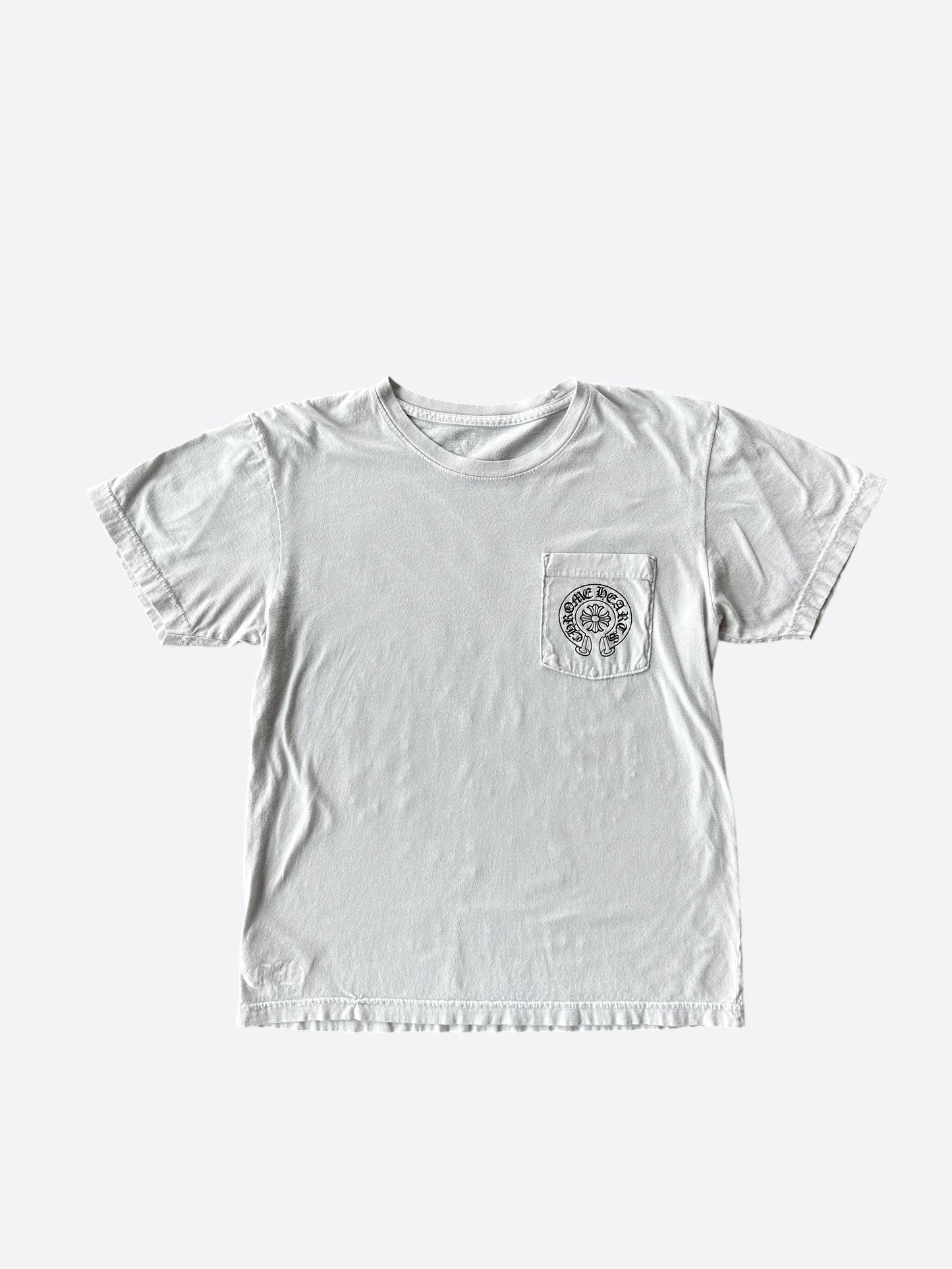 Chrome Hearts White & Black Miami Horseshoe Logo T-Shirt