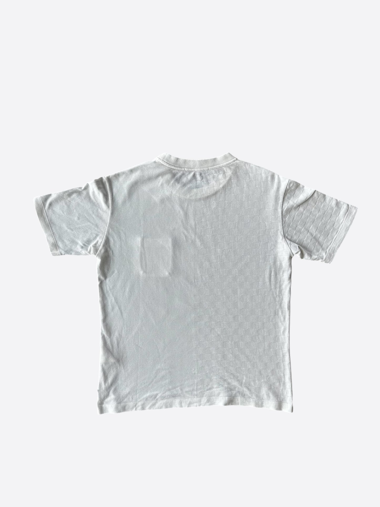 Louis Vuitton White Half Damier Pocket T-Shirt