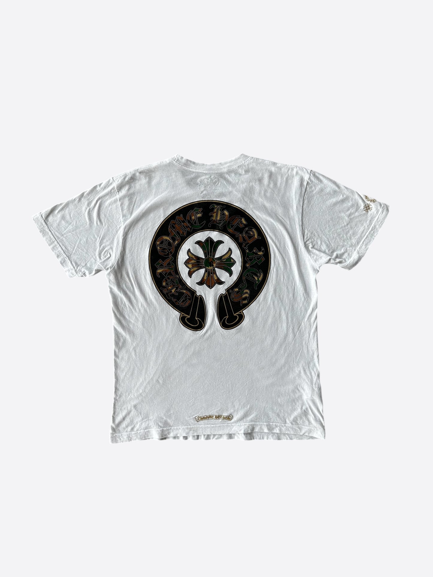 Chrome Hearts White Camouflage Horseshoe Logo T-Shirt