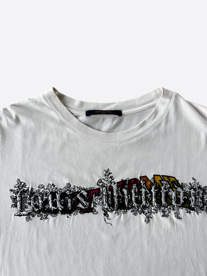 Louis Vuitton White Oz Embroidered T-Shirt