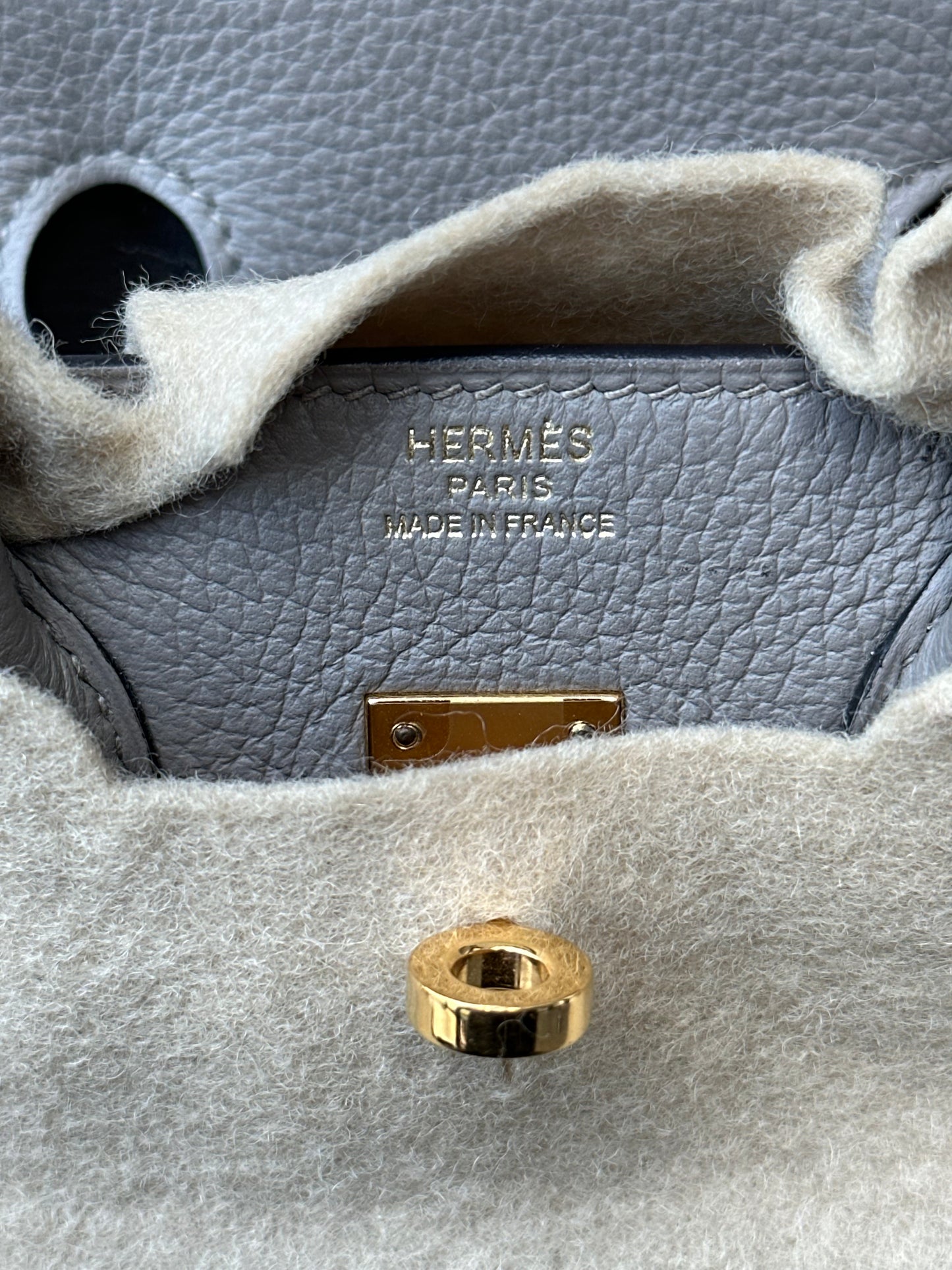 Hermes Gris Asphalte Togo Birkin 25