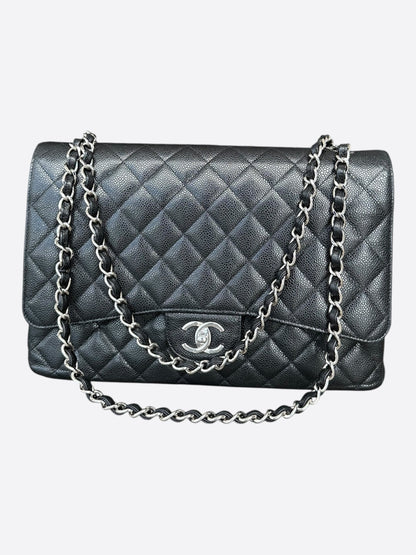 Chanel Black Caviar Maxi Double Flap Bag
