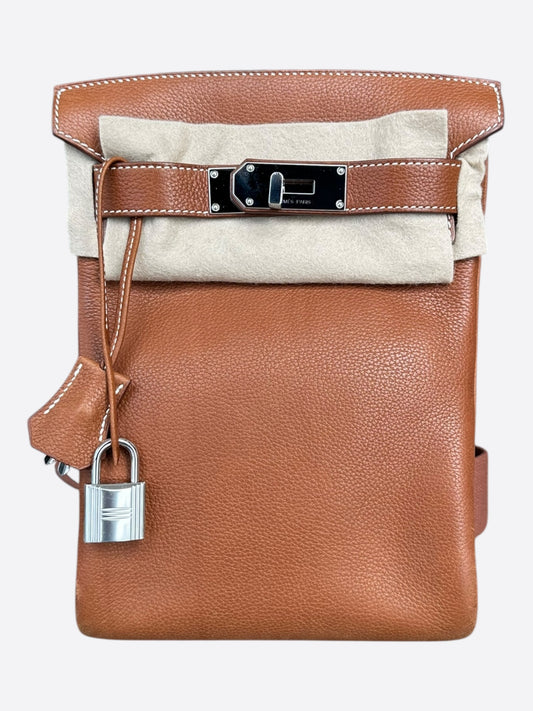 Hermes Chestnut HAC A Dos Crossbody Backpack