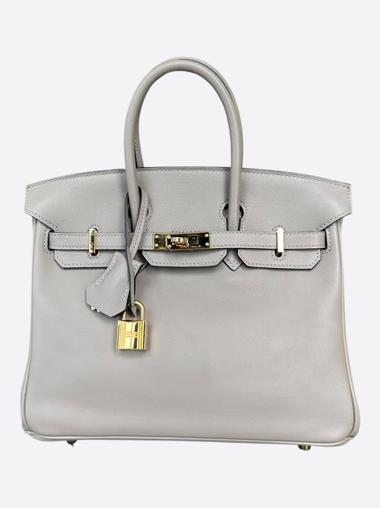 Hermes Gris Asphalte Swift Birkin 25
