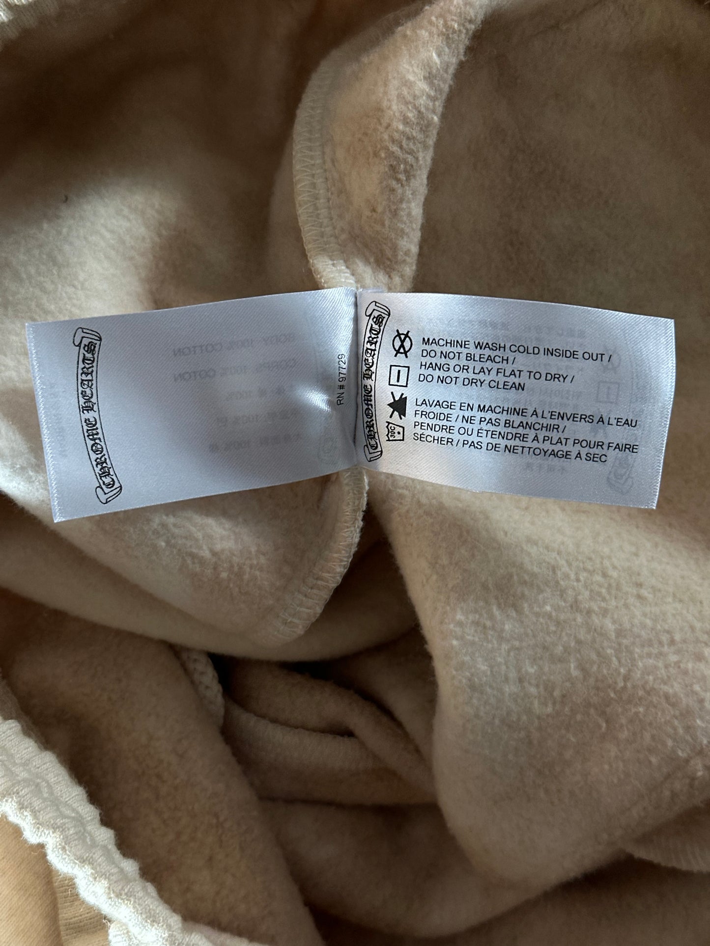 Chrome Hearts Drake Cream & Pink Certified Chrome Cross Logo Sweatpants
