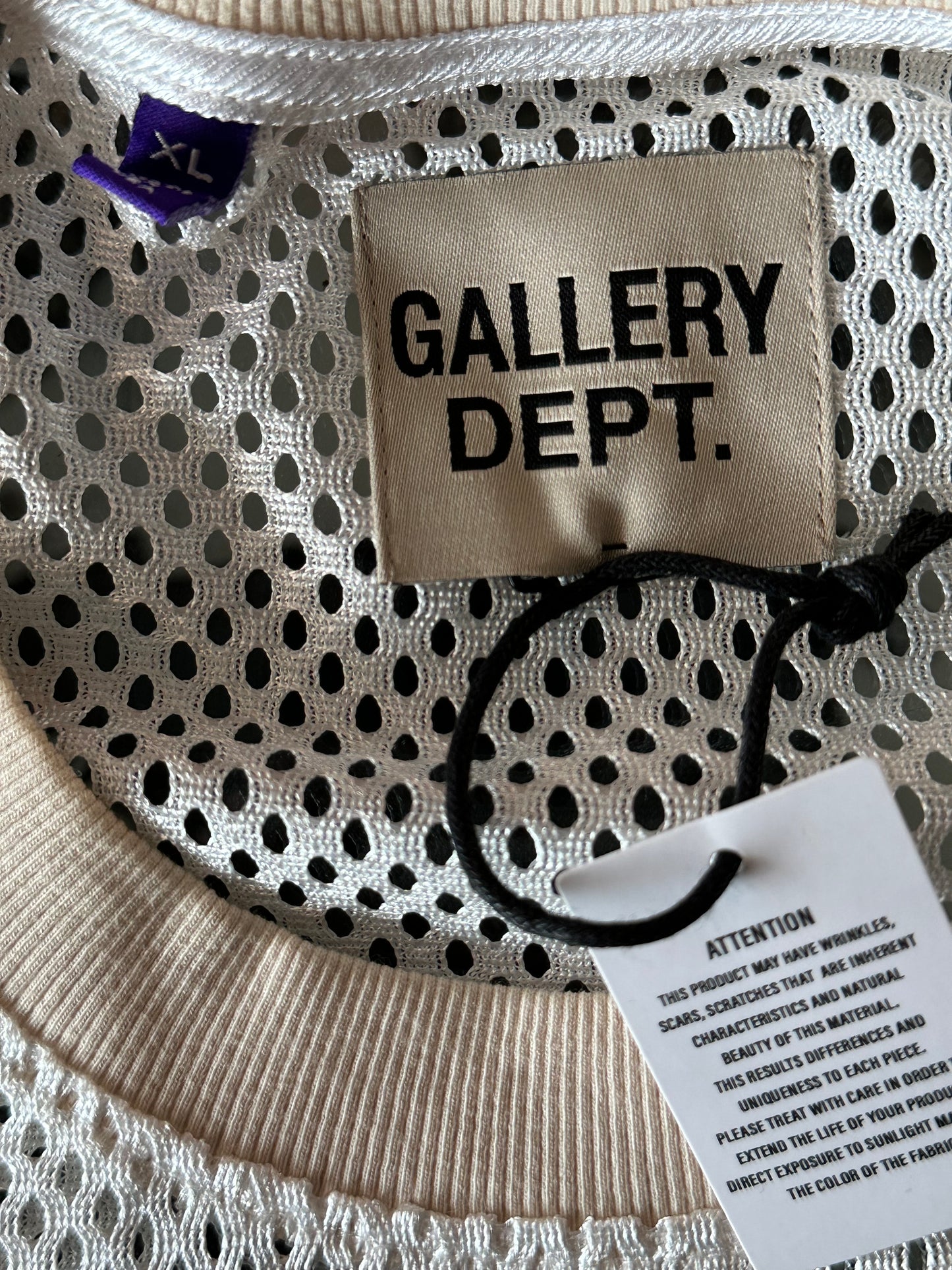 Gallery Dept White & Black Practice Mesh Jersey