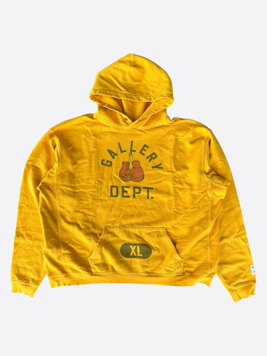 Gallery Dept Yellow Boxing Gloves Logo Hoodie