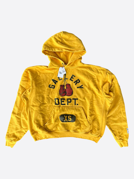 Gallery Dept Yellow Boxing Gloves Logo Hoodie