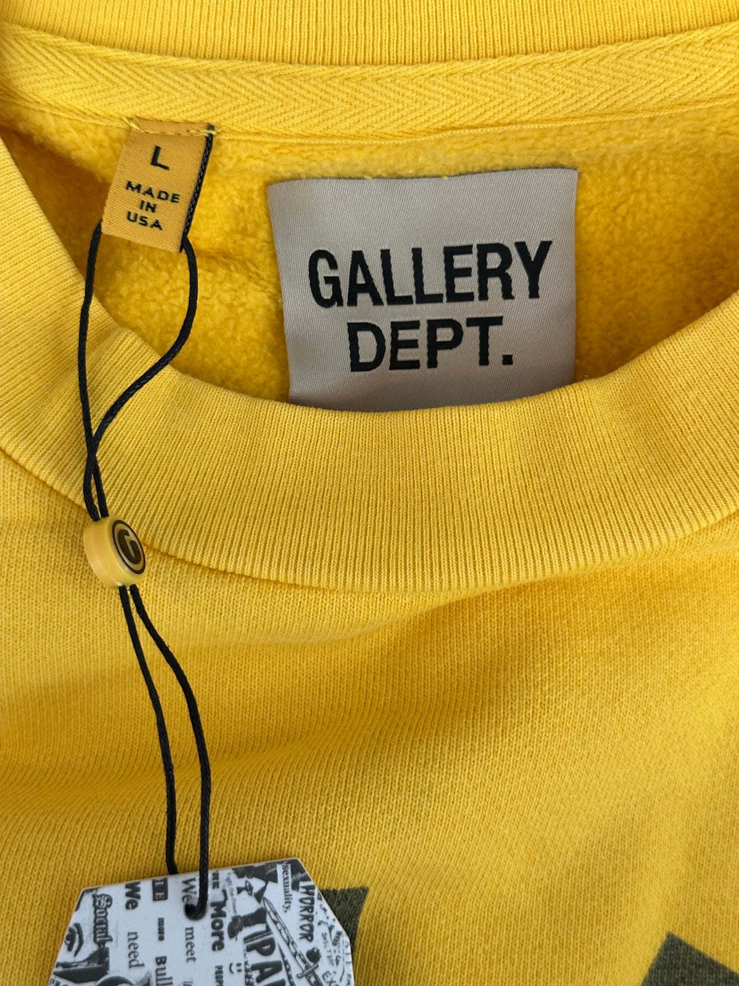 Gallery Dept Yellow Boxing Logo Sweater